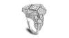 Full of diamonds geometric shaped milgrain ring - shiri tam fine jewelry