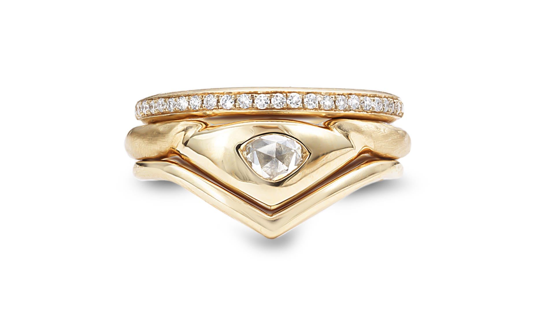 Triple Stack Rings Triple stacking rings – Shiri Tam Fine Jewelry