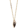 Smoky Quartz facets shield necklace with diamonds - shiri tam fine jewelry