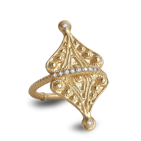 Statement ring with diamonds - shiri tam fine jewelry